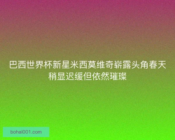 巴西世界杯新星米西莫维奇崭露头角春天稍显迟缓但依然璀璨